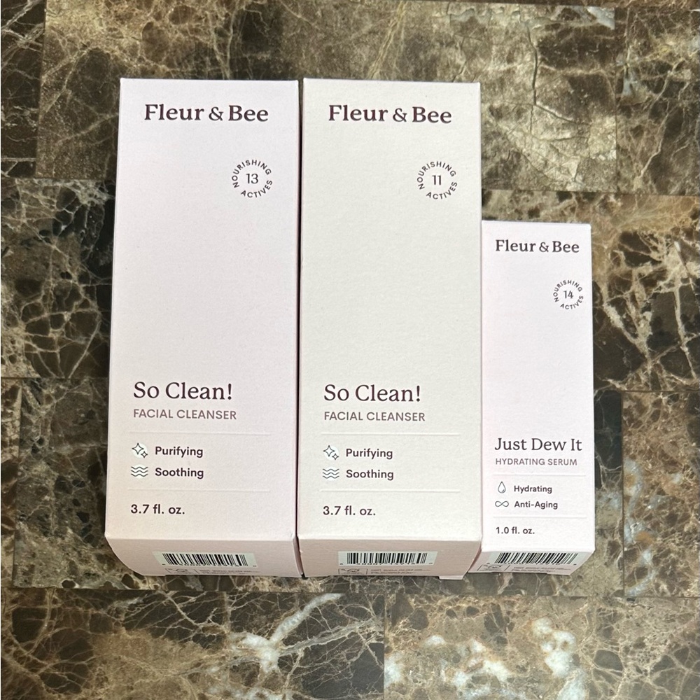 Fleur & Bee - 2 Cleansers and 1 Serum